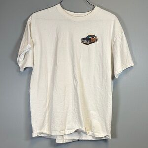 Fruit of the Loom Cream Graphic Biloxi Beach Tee Mens XL